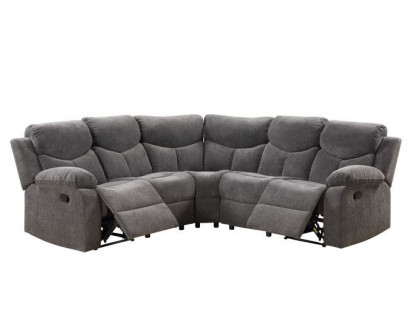 ACME - Kalen Motion Sectional Sofa in Gray Chenille