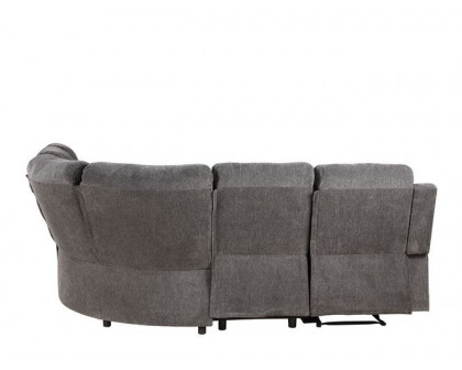 ACME - Kalen Motion Sectional Sofa in Gray Chenille