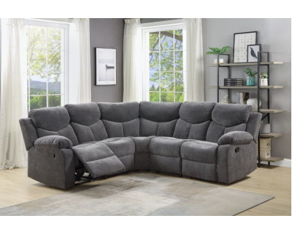 ACME - Kalen Motion Sectional Sofa in Gray Chenille