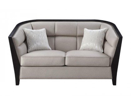 ACME - Zemocryss Loveseat with 2 Pillows in Beige