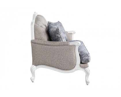 ACME - Ciddrenar Loveseat with 3 Pillows in White