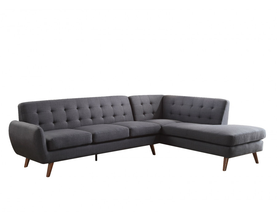 ACME - Right Facing Sectional Sofa in Gray