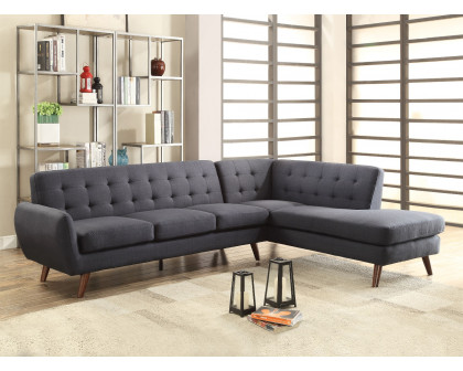 ACME - Right Facing Sectional Sofa in Gray