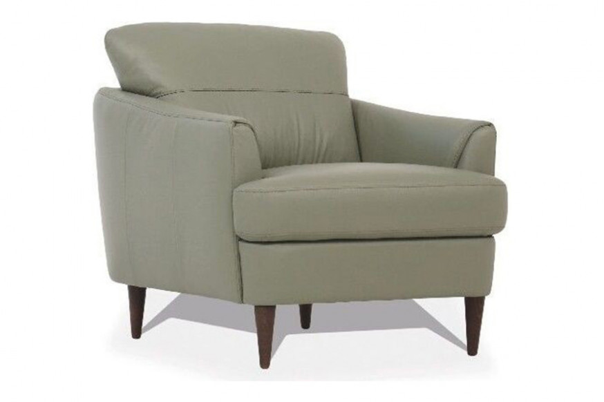 ACME™ Helena Leather Accent Chair - Moss Green