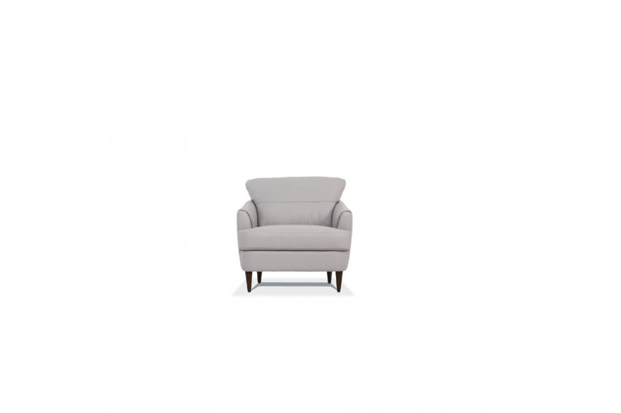 ACME™ Helena Leather Accent Chair - Pearl Gray