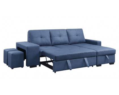 ACME - Strophios Sectional Sofa in Blue