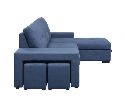 ACME - Strophios Sectional Sofa in Blue