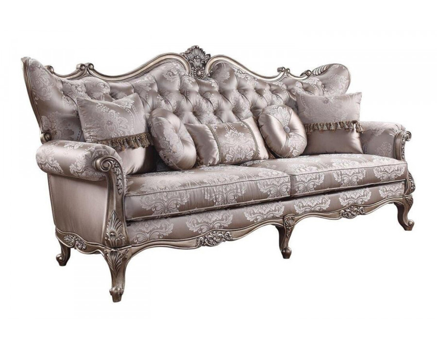 ACME - Jayceon Sofa with 5 Pillows in Champagne