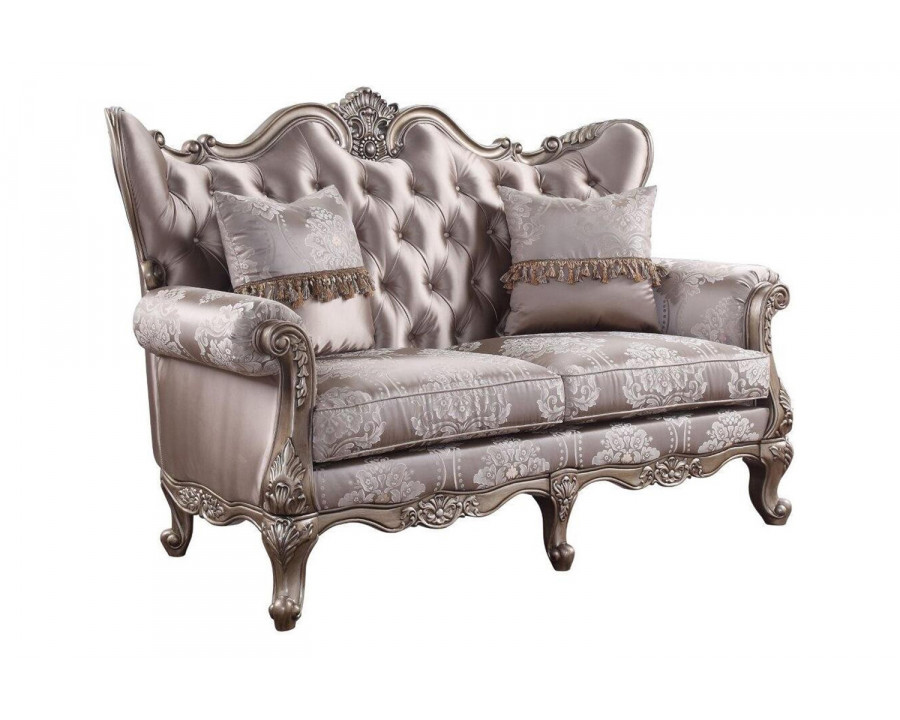 ACME - Jayceon Loveseat with 2 Pillows in Champagne