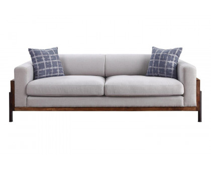 ACME - Pelton Sofa with 2 Pillows in Walnut