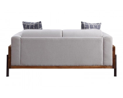 ACME - Pelton Loveseat with 2 Pillows in Walnut