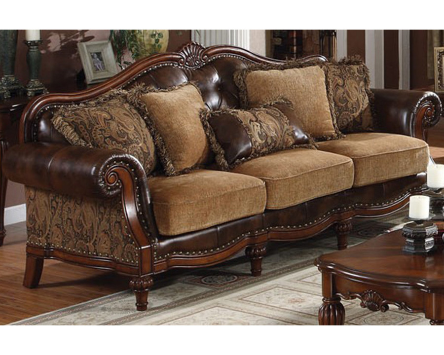 ACME - Dreena Sofa in Brown/Chenille Cherry