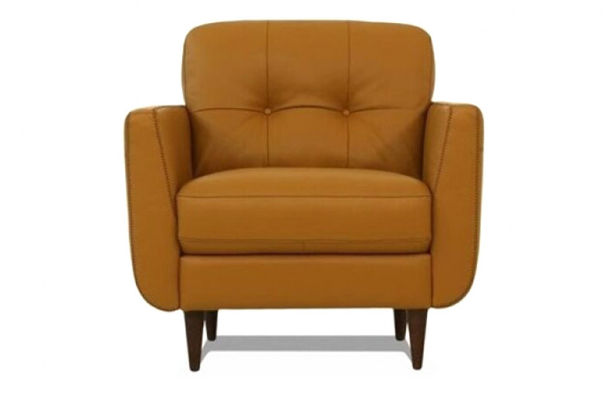 ACME™ Radwan Leather Accent Chair - Camel