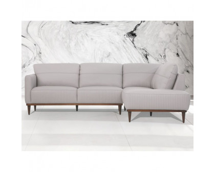 ACME Tampa Right Facing Sectional Sofa - Pearl Gray (54970)