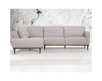 ACME Tampa Left Facing Sectional Sofa - Pearl Gray (54990)