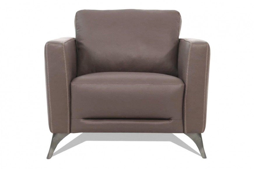 ACME™ Malaga Leather Accent Chair - Taupe