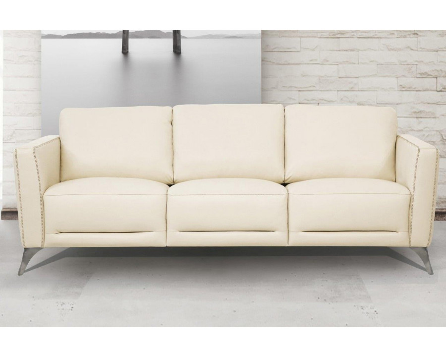 ACME Malaga Leather Sofa - Cream