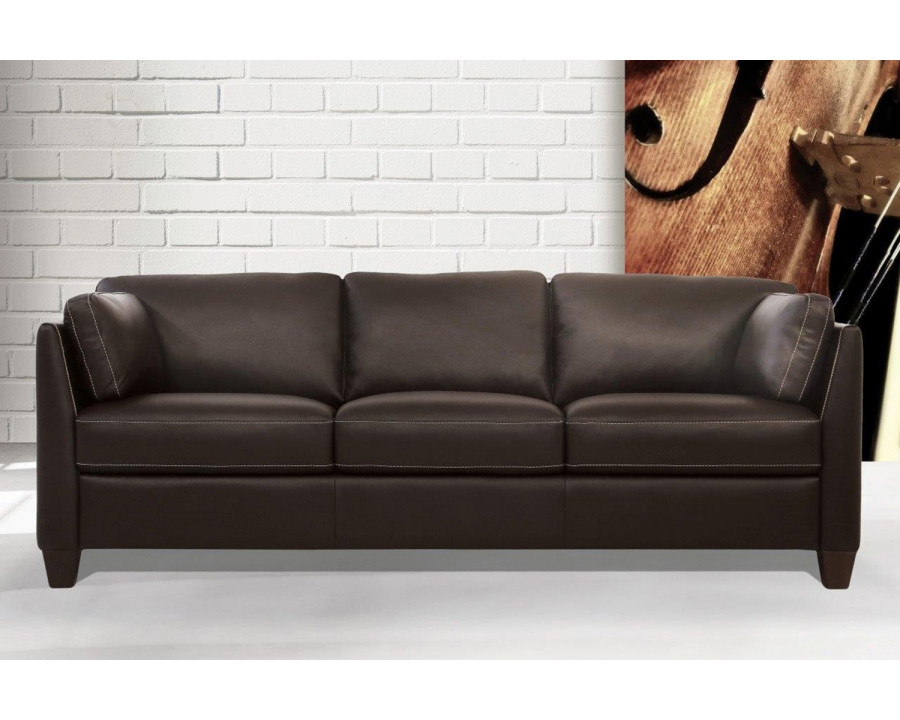 ACME Matias Leather Sofa - Chocolate