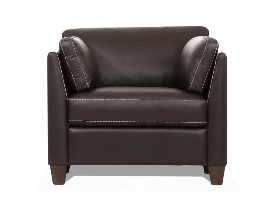 ACME Matias Leather Accent Chair - Chocolate