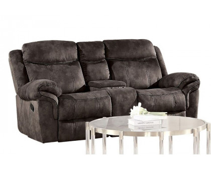 ACME - Zubaida 2-Tone Glider and Motion Loveseat with Console