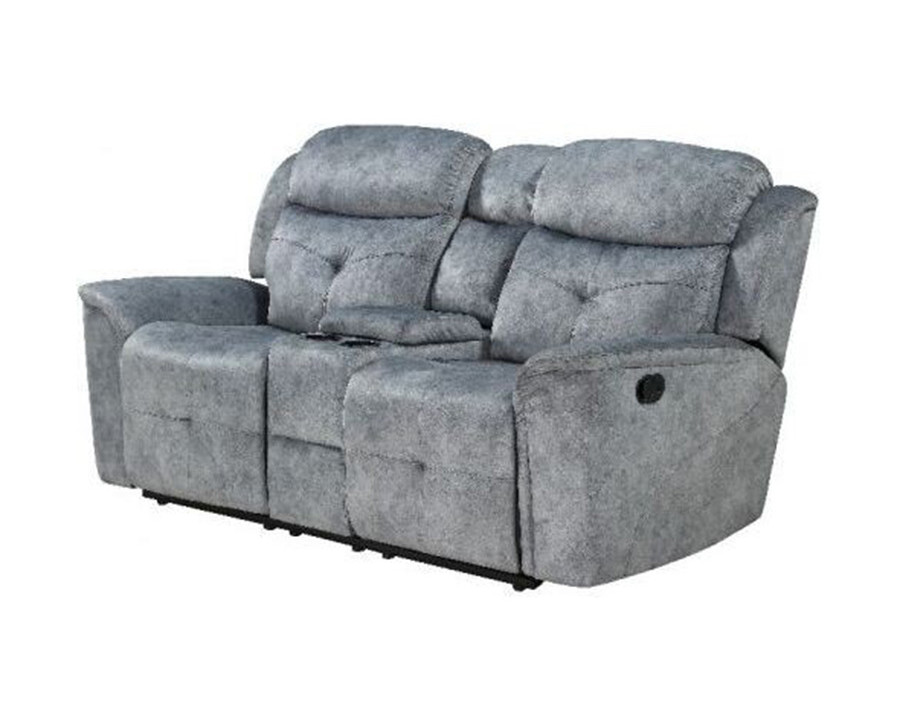 ACME - Mariana Fabric Motion Loveseat with Console