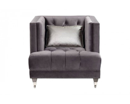 ACME - Hegio Chair with Pillow in Gray