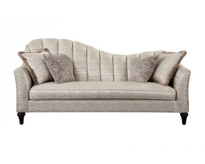 ACME - Athalia Sofa with 4 Pillows in Shimmering Pearl