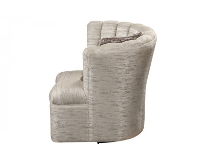 ACME - Athalia Swivel Chair with Pillow in Shimmering Pearl