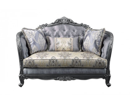 ACME - Ariadne Loveseat with 3 Pillows in Platinum