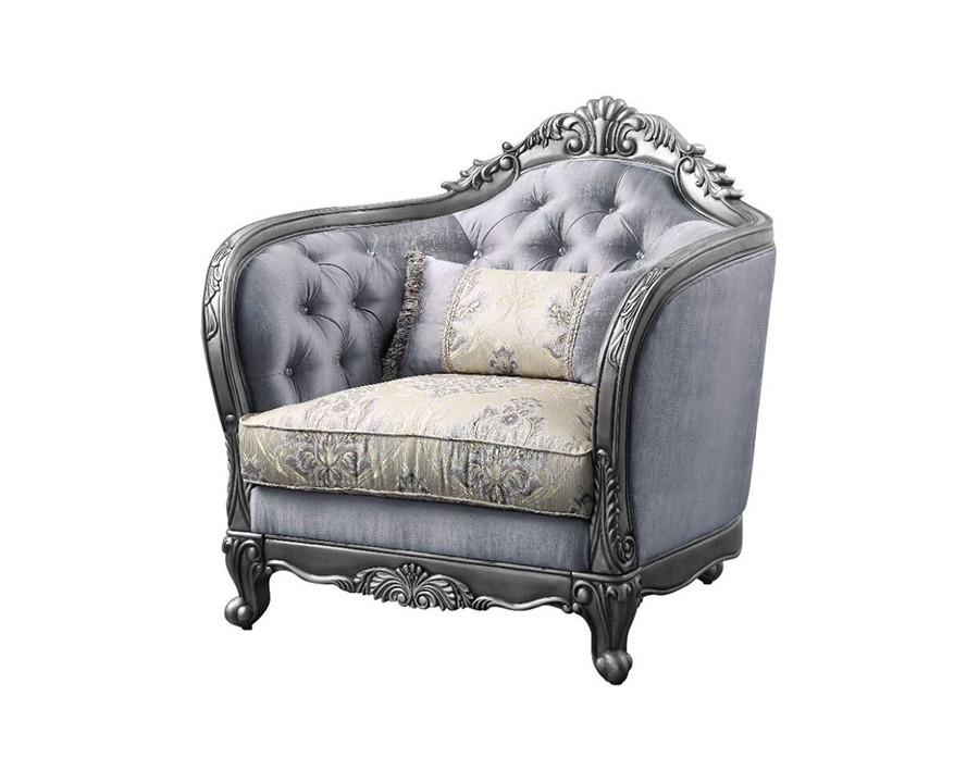 ACME - Ariadne Chair with Pillow in Platinum