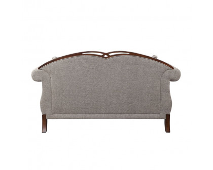 ACME - Miyeon Loveseat with 3 Pillows in Cherry