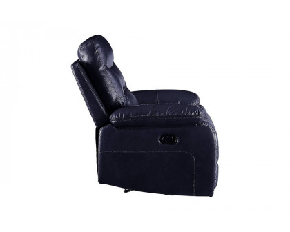 ACME Aashi Motion Loveseat with Console - Navy, Leather