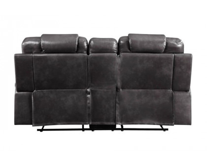 ACME Braylon Motion Loveseat with Console - Magnetite PU