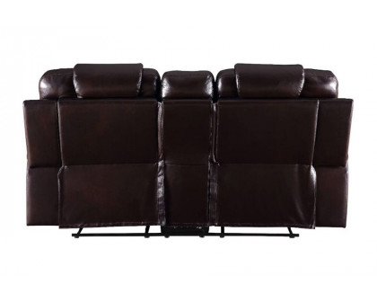 ACME Braylon Motion Loveseat with Console - Brown PU