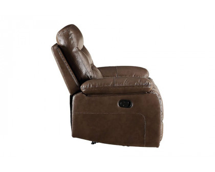 ACME Aashi Motion Loveseat with Console - Brown, Leather