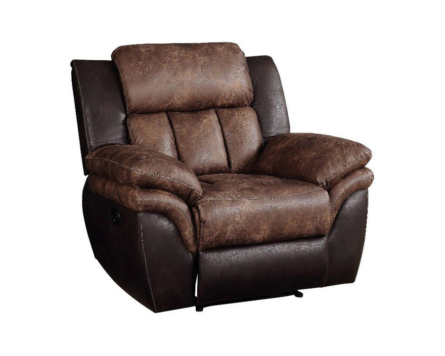 ACME - Jaylen Motion Recliner in Toffee/Espresso Polished Microfiber