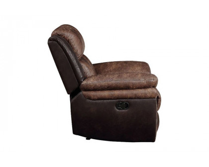 ACME - Jaylen Motion Recliner in Toffee/Espresso Polished Microfiber