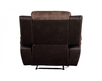 ACME - Jaylen Motion Recliner in Toffee/Espresso Polished Microfiber