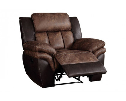 ACME - Jaylen Motion Recliner in Toffee/Espresso Polished Microfiber