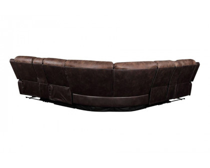 ACME - Jaylen Motion Sectional Sofa in Toffee/Espresso Polished Microfiber