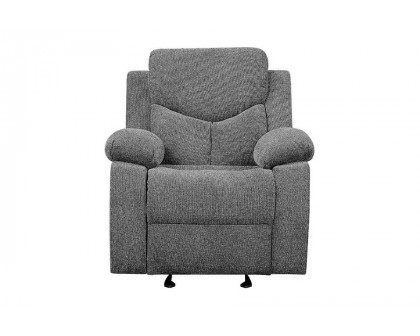 ACME - Kalen Motion Glider Recliner in Gray Chenille