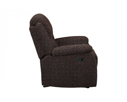 ACME - Madden Motion Loveseat with Console in Brown Chenille