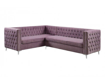 ACME Rhett Sectional Sofa - Purple Velvet