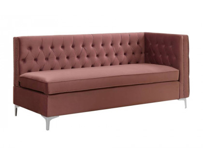 ACME Rhett Sectional Sofa - Dusty Pink Velvet