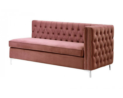 ACME Rhett Sectional Sofa - Dusty Pink Velvet