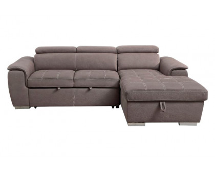 ACME - Haruko Sectional Sofa with Storage in Light Brown