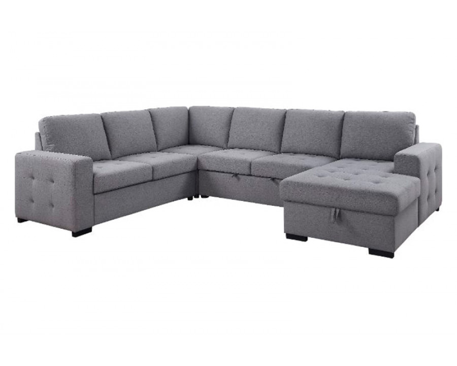 ACME - Nardo Sectional Sofa with Storage in Gray