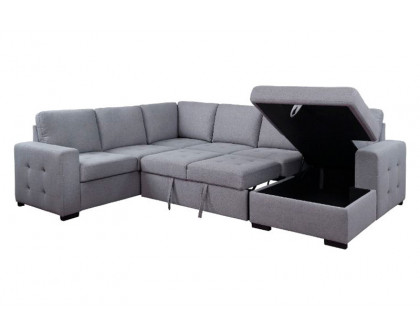 ACME - Nardo Sectional Sofa with Storage in Gray