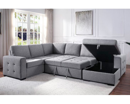 ACME - Nardo Sectional Sofa with Storage in Gray