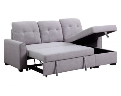 ACME - Amboise Reversible Sectional Sofa with Sleeper/Storage in Light Gray